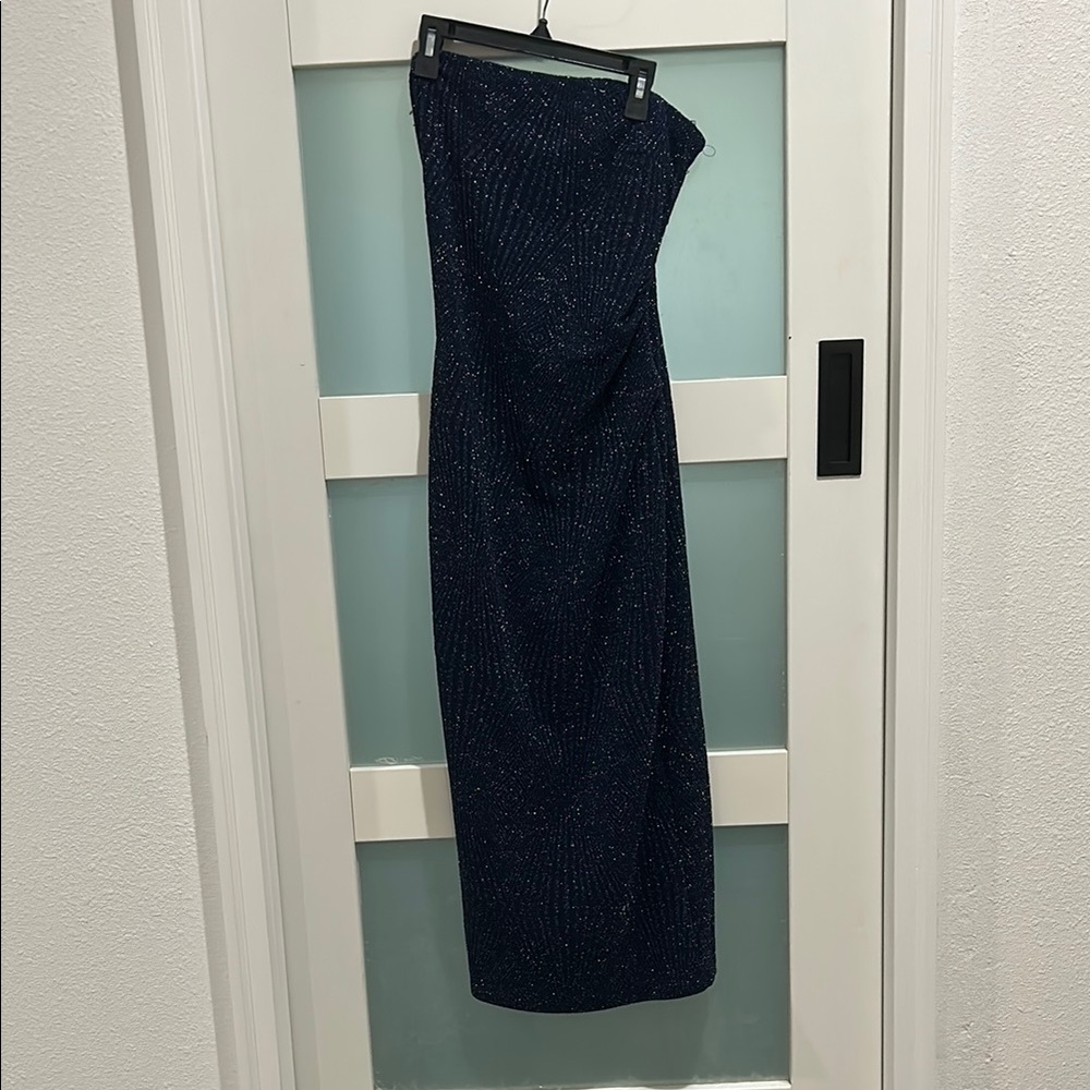 Trixxi Blue Strapless Gown